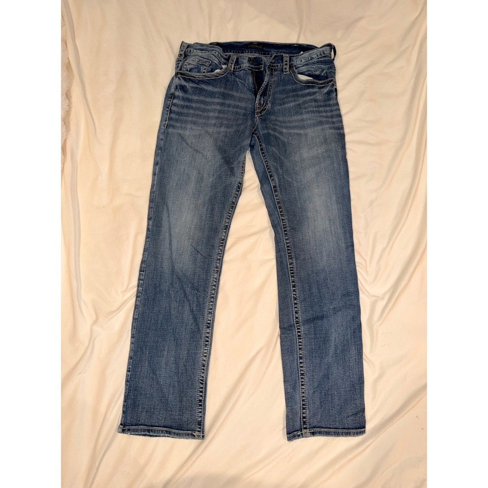 Silver Jeans Co Eddie Relaxed Straight Leg Jeans Mens 34x34 M42995SMC230 Blue